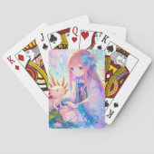 アニメパーソナライズされたガールとアクソロトル トランプ (裏面)