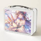 アニメパーソナライズされたガールとアクソロトル メタルランチボックス (裏面)
