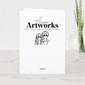 アニメパーソナライズされたガールカラーリングページクリスマス カード (裏面)