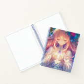 アニメパーソナライズされたガールスケッチブック ノートブック (内部)