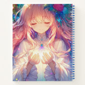 アニメパーソナライズされたガールスケッチブック ノートブック (裏面)