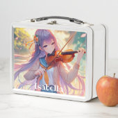 アニメパーソナライズされたガール遊ズ・ヴァイオリン メタルランチボックス (インサイチュ)