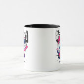 アニメパーソナライズされたスケートボード10代のガール マグカップ (中央)