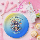 アニメパーソナライズされたドラゴンボーイ誕生日 ペーパープレート (パーティー)