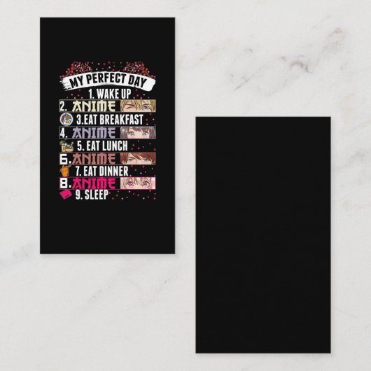 アニメパーフェクトデイオタクガール日本のマンガ 名刺 (正面/裏面)