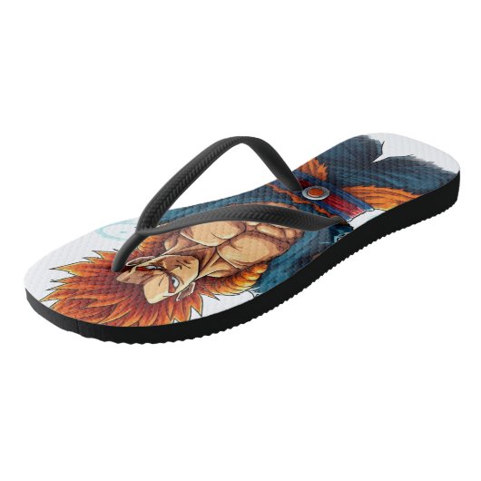 アニメヒーローオタクweebデカールマーチ ビーチサンダル (アングル)