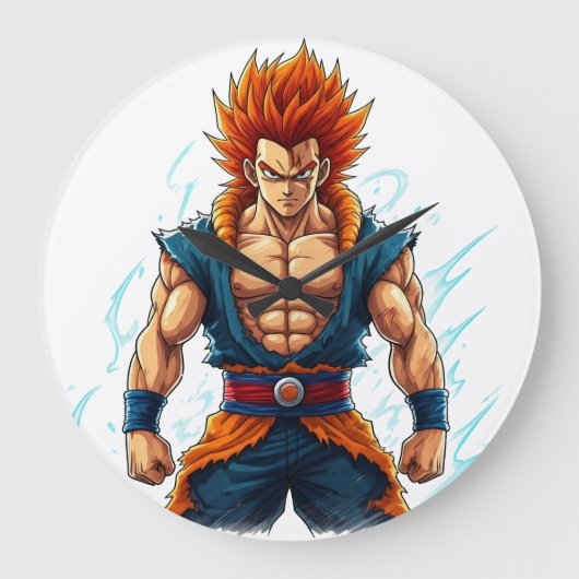 アニメヒーロー オタク ウィーブ デカール グッズ ラージ壁時計 (正面)