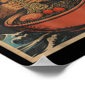 アニメビグフット日本のラーメンおもしろいかわいいギフトメンズ ポスター (角)