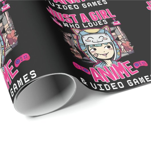 アニメビデオゲームズガールおたくゲ10代のーミ日本のング ラッピングペーパー (ロールコーナー)