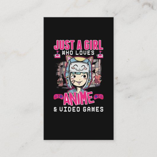 アニメビデオゲームズガールおたくゲ10代のーミ日本のング 名刺 (正面)