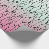 アニメピンク（昆虫）オオカバマダラ、モナーク模様 ラッピングペーパー (角)