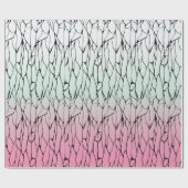 アニメピンク（昆虫）オオカバマダラ、モナーク模様 ラッピングペーパー (フラット)