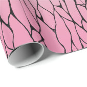 アニメピンク（昆虫）オオカバマダラ、モナーク模様 ラッピングペーパー (ロールコーナー)