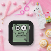 アニメフランケンシュタインのモンスターハロウィーン ペーパープレート (パーティー)