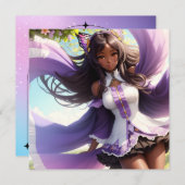 アニメブラックガールパープルアニメコア招待状 (正面/裏面)