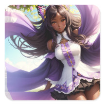 アニメブラックガールパープルアニメコア