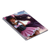 アニメブラック女性キャラクターアニメコア ノートブック (右側)