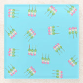 アニメブルーパステルダンゴコースター ガラスコースター (正面)