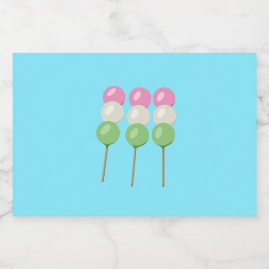 アニメブルーパステルダンゴ食品飲料ラベルセット フードラベル (シングルラベル)