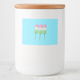 アニメブルーパステルダンゴ食品飲料ラベルセット フードラベル