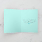 アニメブルー&ティール（緑がかった色）ゲーマーパーソナライズされた誕生日 カード (内部)