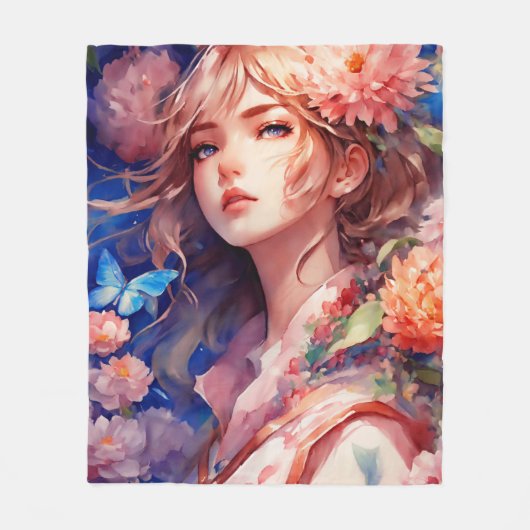 アニメプリンセス フリースブランケット (正面)