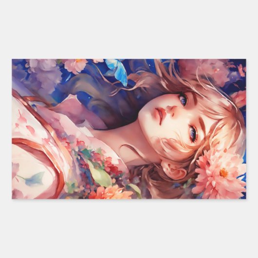 アニメプリンセス 長方形シール (正面)