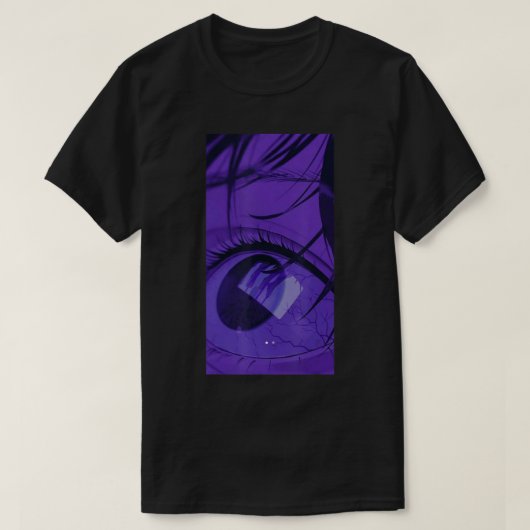アニメホラー不気味な女の子の美学日本のオタク Tシャツ (デザイン正面)