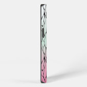 アニメホワイト&ピンク(昆虫)オオカバマダラ、モナークバタフライケース iPhoneケース (右側面)