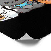 アニメボバ茶バブルティーゲームゲーマーラーメン猫 ポスター (角)