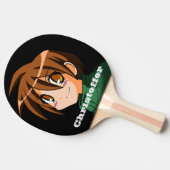 アニメボーイ日本語スタイルグリーンかわいい名 卓球ラケット (横)