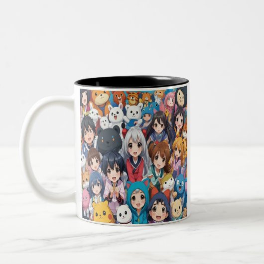 アニメポップ・アートのマンガ好きポップ・アートのの漫画 ツートーンマグカップ (左)