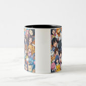 アニメポップ・アートのマンガ好きポップ・アートのの漫画 ツートーンマグカップ (中央)