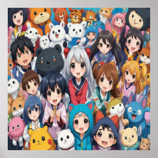 アニメポップ・アートのマンガ好きポップ・アートのの漫画 ポスター