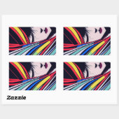 アニメポートレート 長方形シール (シート)