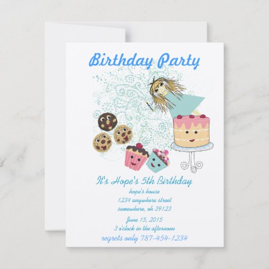 アニメマジカル日招待状誕生会 招待状 (正面)