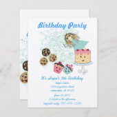 アニメマジカル日招待状誕生会 招待状 (正面/裏面)