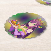 アニメマルディグラスキングケーキ ペーパーコースター (アングル)