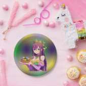 アニメマルディグラスキングケーキ ペーパープレート (パーティー)