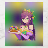 アニメマルディグラスキングケーキ ワインラベル (シングルラベル)