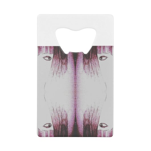 アニメマンガかわいらし八重姫顔 クレジットカード栓抜き (正面)