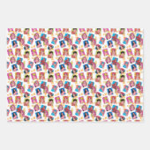 アニメマンガキャラクターパターン ラッピングペーパーシート (正面)