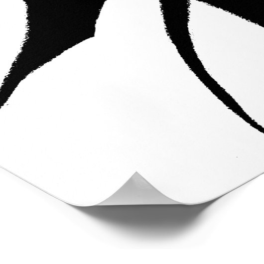 アニメマンガキャラクター白黒 ポスター (角)