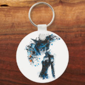 アニメマンガグラフィックブルーアイイラストレーションアニメ キーホルダー (正面)