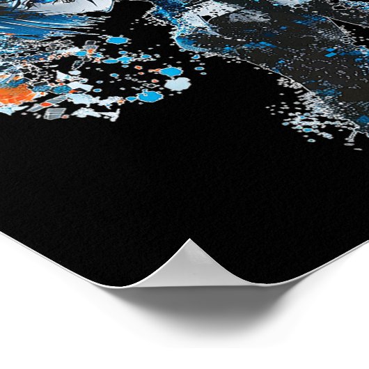 アニメマンガグラフィックブルーアイイラストレーションアニメ ポスター (角)