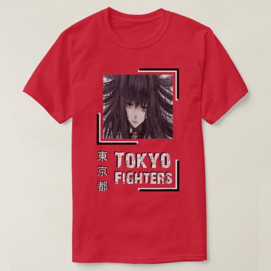 アニメマンガデーモンオタクガール東京スタイルトップ  Tシャツ (デザイン正面)