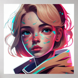 アニメマンガポップ・アートの愛好家顔キャラクター漫画 ポスター