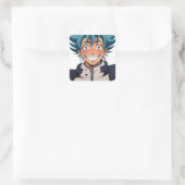 アニメマンガポップ・アートの愛好家顔笑キャラクター スクエアシール (バッグ)