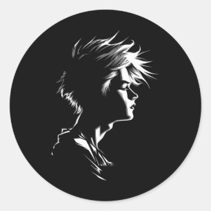 アニメマンガモチーフのアートワークAnime 1 ラウンドシール