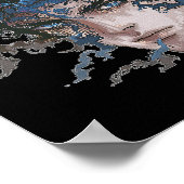 アニメマンガモチーフ青い目アートアニメ ポスター (角)